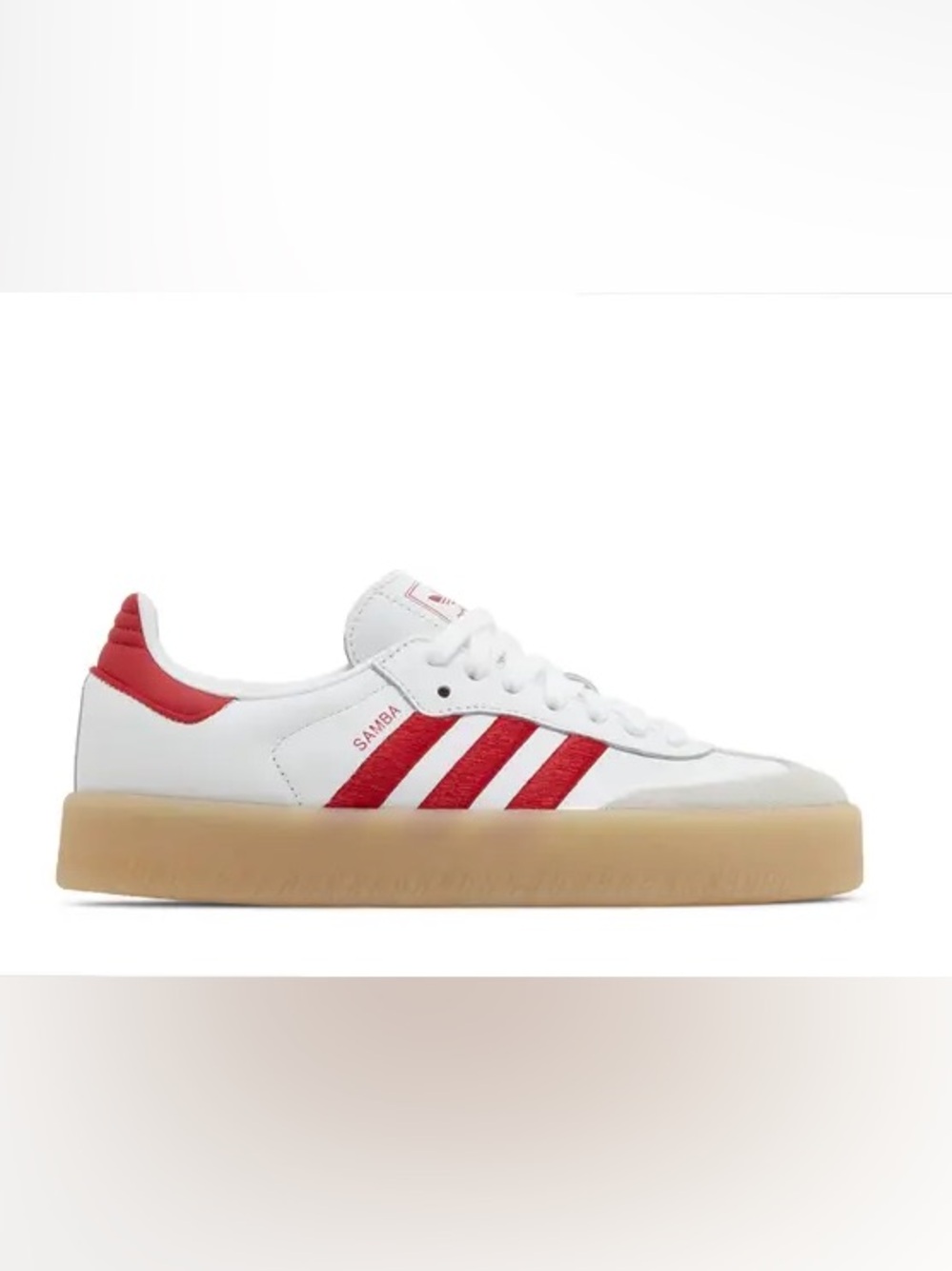 adidas Women’s Sambae Samba White and Red Sneakers size 8